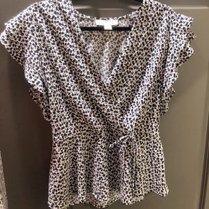 Faux Wrap Monteau Top